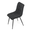 Židle jídelní, šedá látka, černé kovové nohy - DCL-193 GREY2