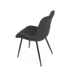 Židle jídelní, šedá látka, černé kovové nohy - DCL-193 GREY2