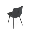 Židle jídelní, šedá látka, černé kovové nohy - DCL-193 GREY2