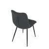 Židle jídelní, šedá látka, černé kovové nohy - DCL-193 GREY2