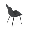 Židle jídelní, šedá látka, černé kovové nohy - DCL-193 GREY2