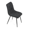 Židle jídelní, šedá látka, černé kovové nohy - DCL-193 GREY2