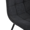 Židle jídelní, šedá látka, černé kovové nohy - DCL-193 GREY2