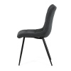 Židle jídelní, šedá látka, černé kovové nohy - DCL-193 GREY2