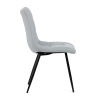 Židle jídelní, stříbrná látka, černý kov - DCL-L1094 SIL2