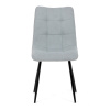 Židle jídelní, stříbrná látka, černý kov - DCL-L1094 SIL2