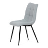 Židle jídelní, stříbrná látka, černý kov - DCL-L1094 SIL2