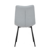 Židle jídelní, stříbrná látka, černý kov - DCL-L1094 SIL2