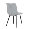 Židle jídelní, stříbrná látka, černý kov - DCL-L1094 SIL2