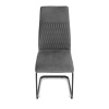 Židle jídelní, šedá látka, černý kov - DCL-X7018 GREY2