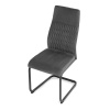 Židle jídelní, šedá látka, černý kov - DCL-X7018 GREY2