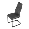 Židle jídelní, šedá látka, černý kov - DCL-X7018 GREY2
