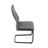Židle jídelní, šedá látka, černý kov - DCL-X7018 GREY2