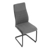 Židle jídelní, šedá látka, černý kov - DCL-X7018 GREY2