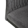 Židle jídelní, šedá látka, černý kov - DCL-X7018 GREY2