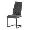 Židle jídelní, šedá látka, černý kov - DCL-X7018 GREY2