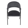 Židle jidelní, šedá látka, černá kovová noha - DCL-X7130 GREY2