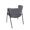 Židle jidelní, šedá látka, černá kovová noha - DCL-X7130 GREY2