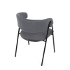 Židle jidelní, šedá látka, černá kovová noha - DCL-X7130 GREY2