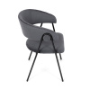 Židle jidelní, šedá látka, černá kovová noha - DCL-X7130 GREY2