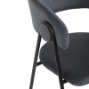 Židle jidelní, šedá látka, černá kovová noha - DCL-X7130 GREY2