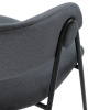 Židle jidelní, šedá látka, černá kovová noha - DCL-X7130 GREY2