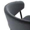 Židle jidelní, šedá látka, černá kovová noha - DCL-X7130 GREY2