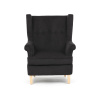 Křeslo ušák, černá látka, AK-388 BK2 - AK-388 BK2