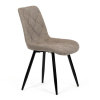 Židle jídelní, krémová látka, nohy černý kov - CT-382 CRM2