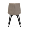 Židle jídelní, krémová látka, nohy černý kov - CT-382 CRM2