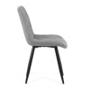 Židle jídelní, stříbrná látka, nohy černý kov - CT-382 SIL2