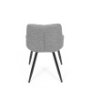 Židle jídelní, stříbrná látka, nohy černý kov - CT-382 SIL2