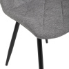 Židle jídelní, stříbrná látka, nohy černý kov - CT-382 SIL2