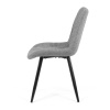 Židle jídelní, stříbrná látka, nohy černý kov - CT-382 SIL2