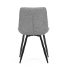 Židle jídelní, stříbrná látka, nohy černý kov - CT-382 SIL2