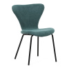 Židle jídelní, modrá látka, nohy černý kov - CT-S8010 BLUE2