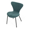 Židle jídelní, modrá látka, nohy černý kov - CT-S8010 BLUE2
