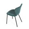 Židle jídelní, modrá látka, nohy černý kov - CT-S8010 BLUE2