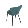 Židle jídelní, modrá látka, nohy černý kov - CT-S8010 BLUE2