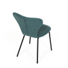 Židle jídelní, modrá látka, nohy černý kov - CT-S8010 BLUE2