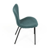 Židle jídelní, modrá látka, nohy černý kov - CT-S8010 BLUE2