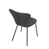 Židle jídelní, šedá látka, nohy černý kov - CT-S8010 GREY2