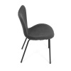Židle jídelní, šedá látka, nohy černý kov - CT-S8010 GREY2