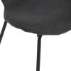 Židle jídelní, šedá látka, nohy černý kov - CT-S8010 GREY2
