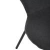 Židle jídelní, šedá látka, nohy černý kov - CT-S8010 GREY2