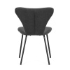 Židle jídelní, šedá látka, nohy černý kov - CT-S8010 GREY2