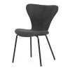 Židle jídelní, šedá látka, nohy černý kov - CT-S8010 GREY2