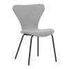 Židle jídelní, stříbrná látka, nohy černý kov - CT-S8010 SIL2