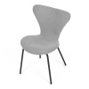 Židle jídelní, stříbrná látka, nohy černý kov - CT-S8010 SIL2