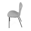 Židle jídelní, stříbrná látka, nohy černý kov - CT-S8010 SIL2